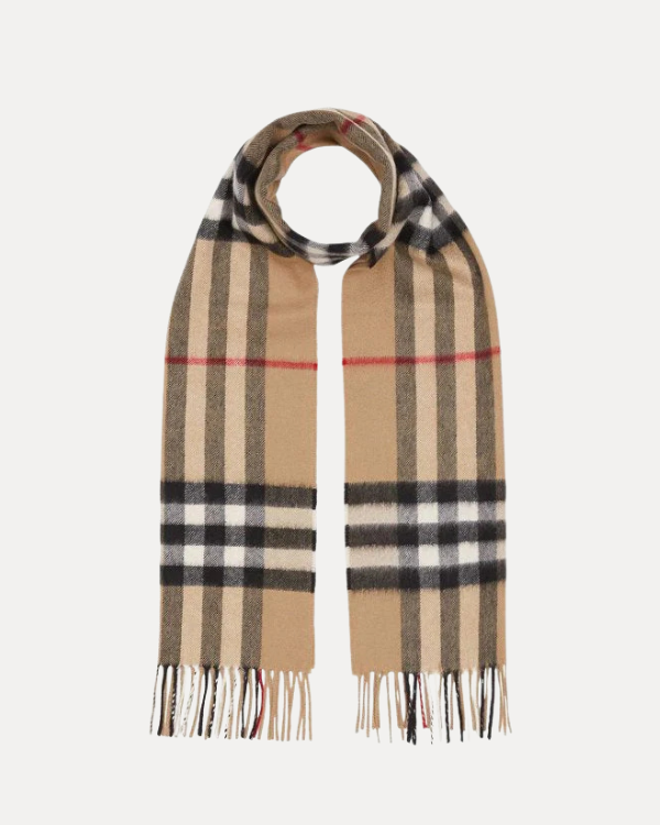 CHEQUERED CASHMERE SCARF